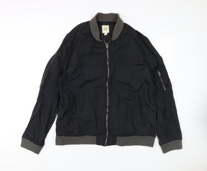 Mens UK Size XL Gap Black Bomber Jacket