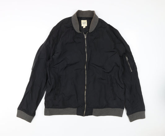 Mens UK Size XL Gap Black Bomber Jacket