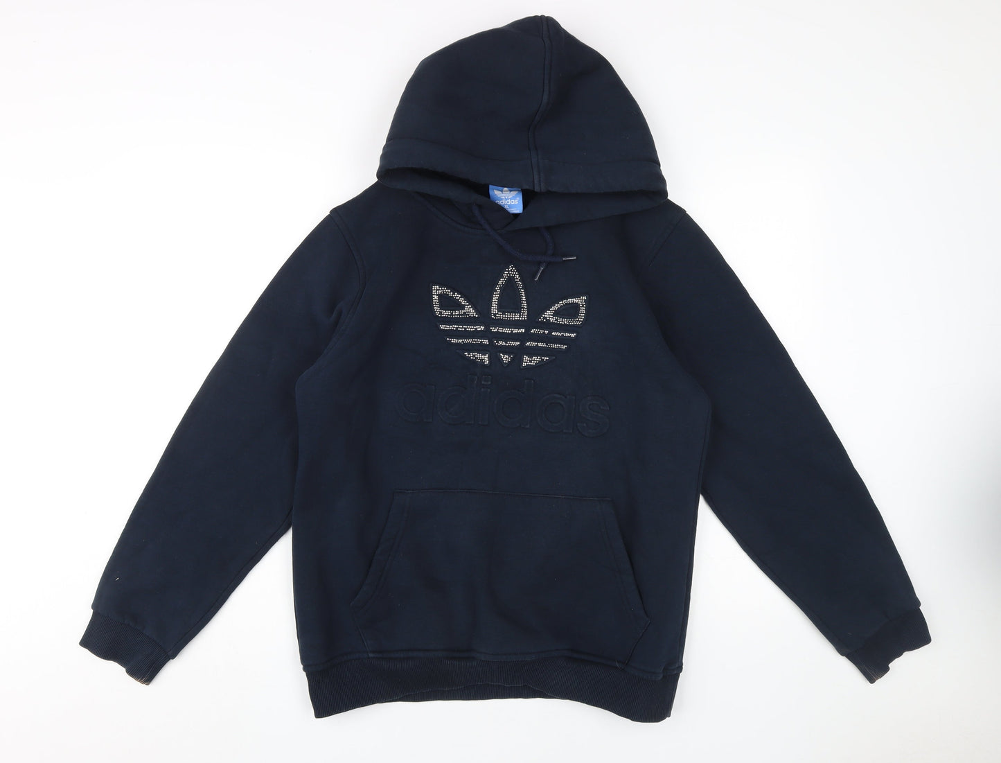 Adidas Women's Blue XL Hoodie with Logo Accent