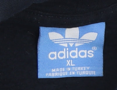 Adidas Women's Blue XL Hoodie with Logo Accent