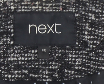 Next Women's Black Tweed Jacket Size 8 Business Casual