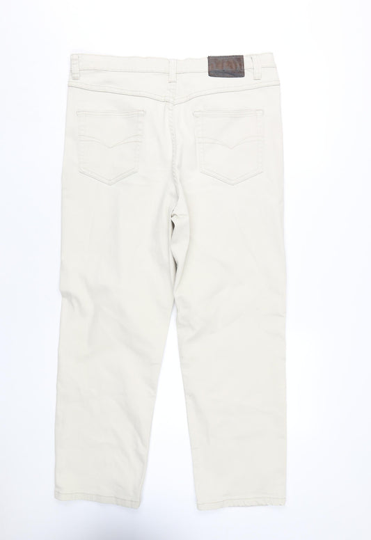 Cotton Traders Men's Ivory Straight Jeans - Size 36
