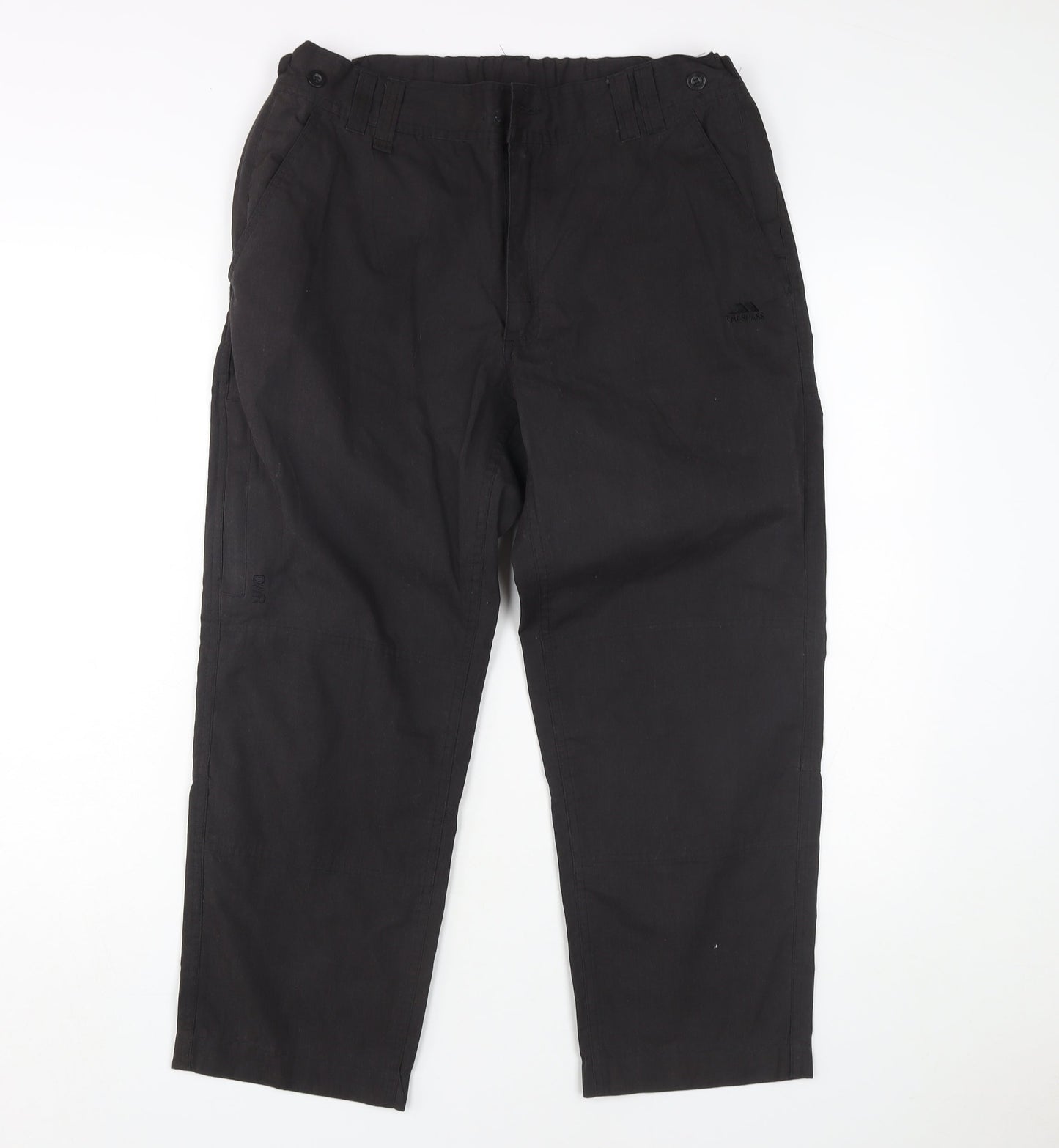 Mens UK Size S Trespass Regular Fit Cargo Black Trousers