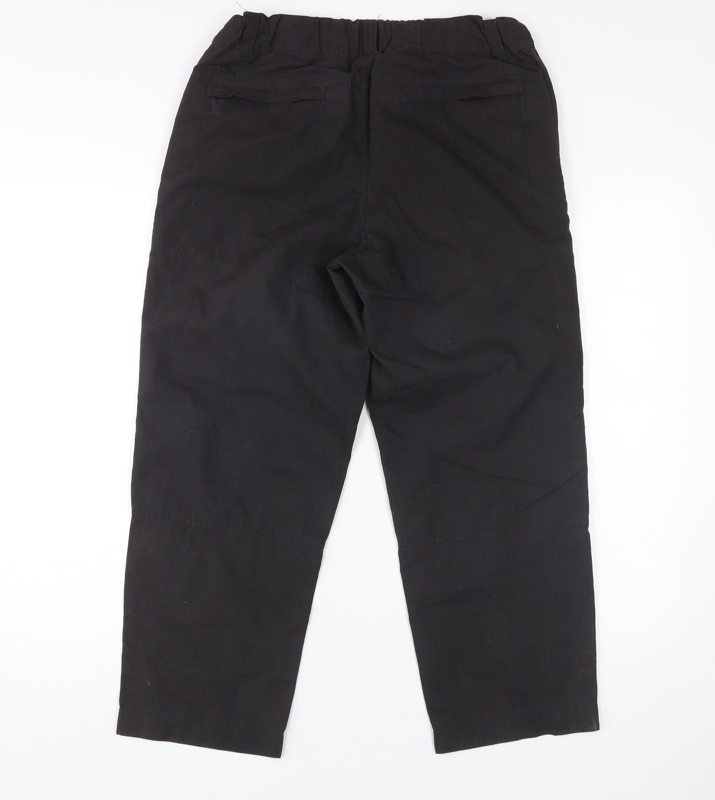 Mens UK Size S Trespass Regular Fit Cargo Black Trousers