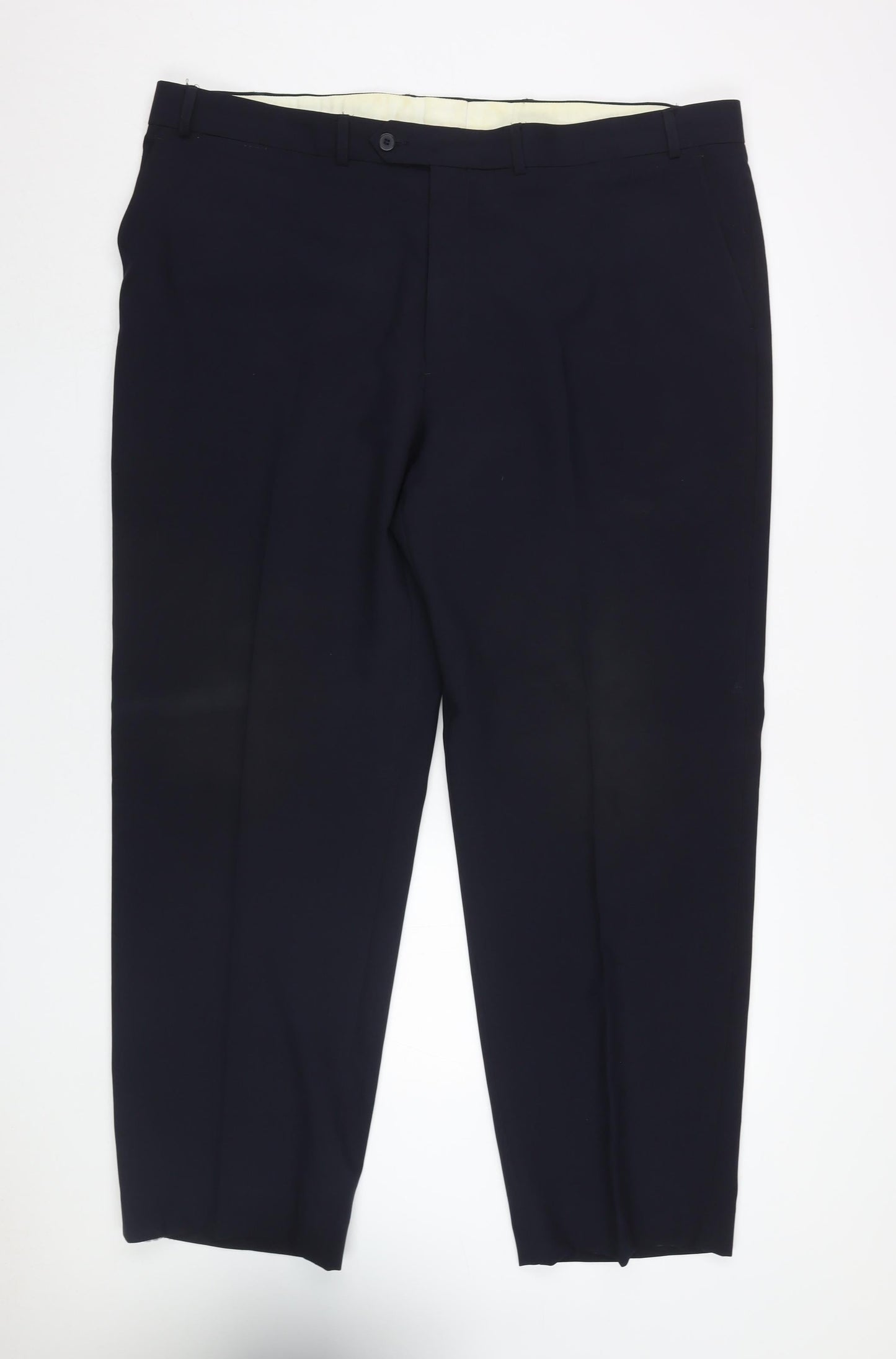 EWM Men's Black Dress Pants - Size 44, Straight Fit