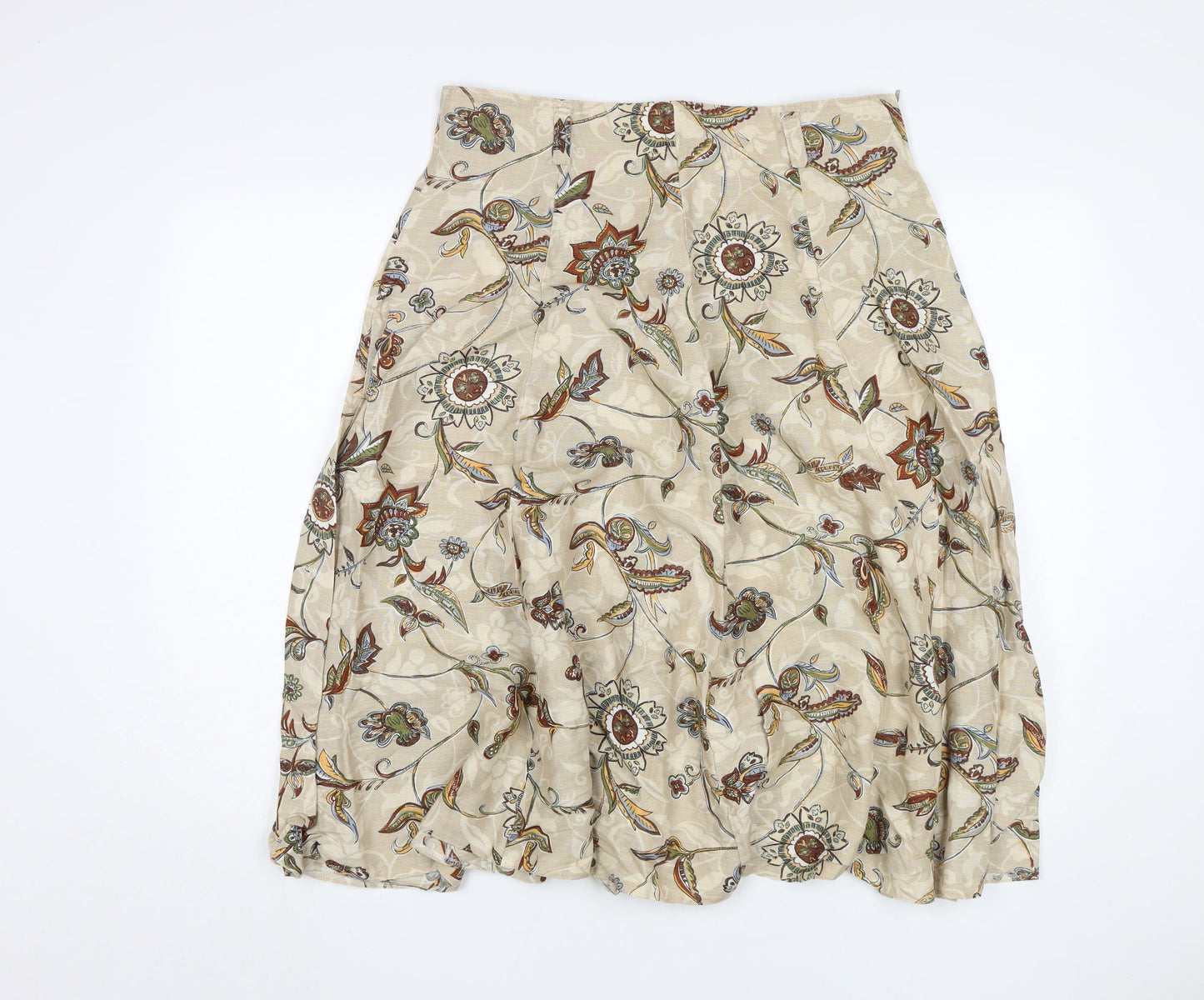 Marks and Spencer Women's Beige Long Floral Skirt Size 18
