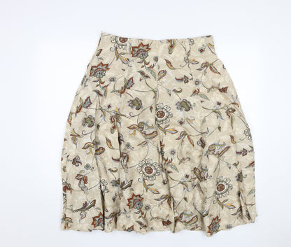 Marks and Spencer Women's Beige Long Floral Skirt Size 18