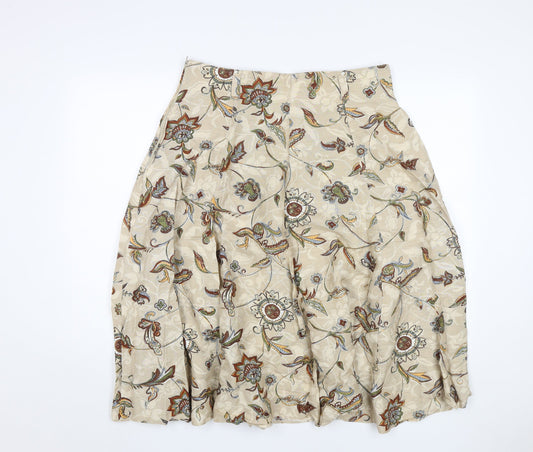 Marks and Spencer Women's Beige Long Floral Skirt Size 18