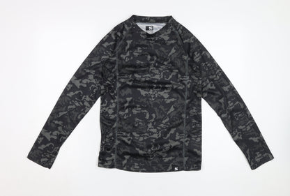 Shredz Boys Black Camouflage Long Sleeve Jersey 13 Yrs