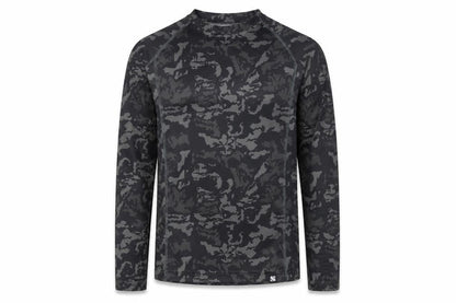 Front view of Shredz boys’ black camouflage long sleeve jersey 13 yrs