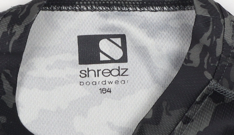 Shredz Boys Black Camouflage Long Sleeve Jersey 13 Yrs