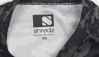 Shredz Boys Black Camouflage Long Sleeve Jersey 13 Yrs