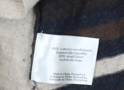 Laura Ashley Women's Brown Striped Cardigan - Size 18