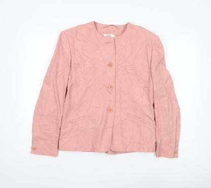 Viyella Women's Pink Blazer Size 10, Elegant and Stylish