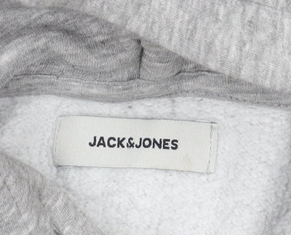 Mens UK Size M JACK & JONES Grey Pullover Hoodie