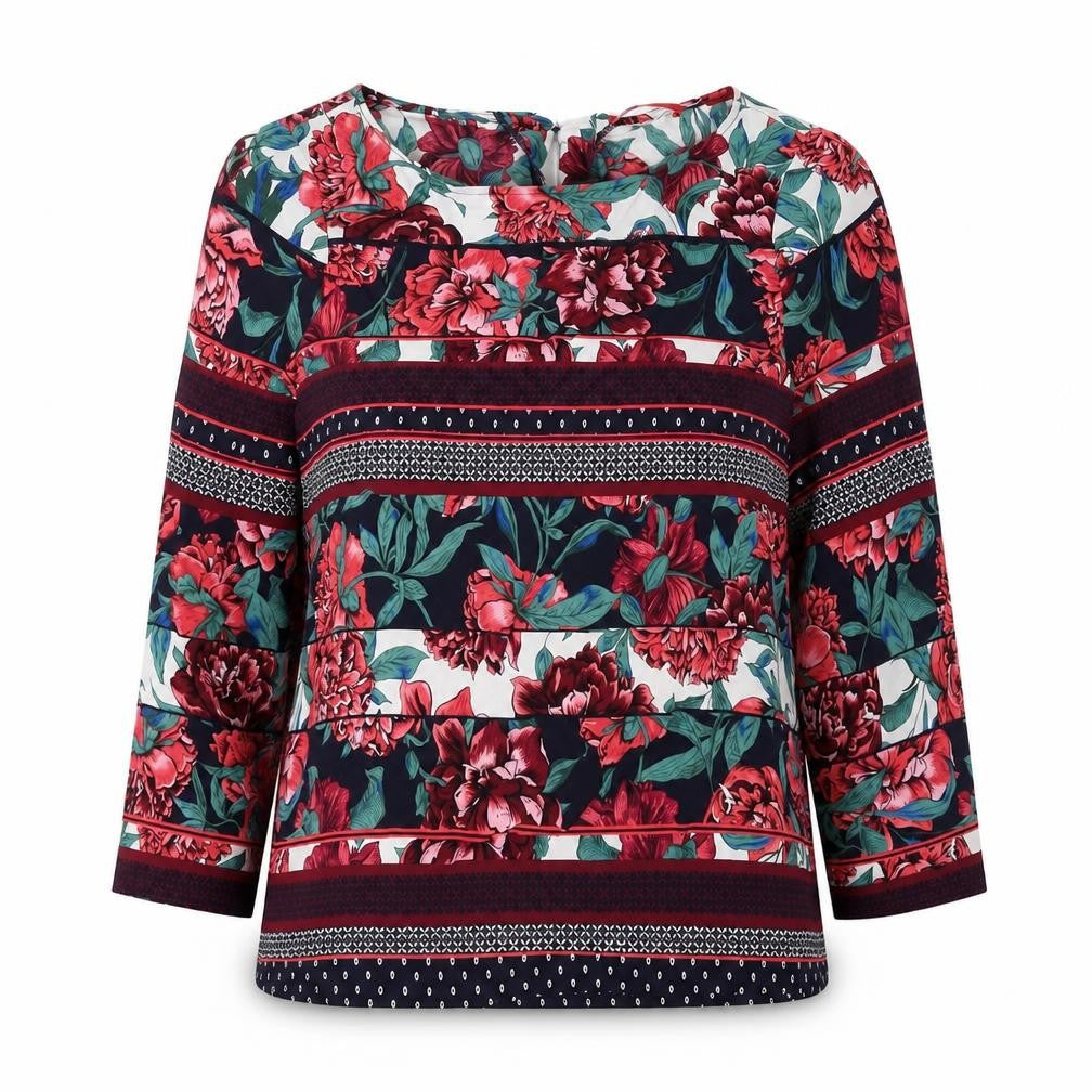 Womens UK Size 8 s.Oliver Multicoloured Basic Blouse