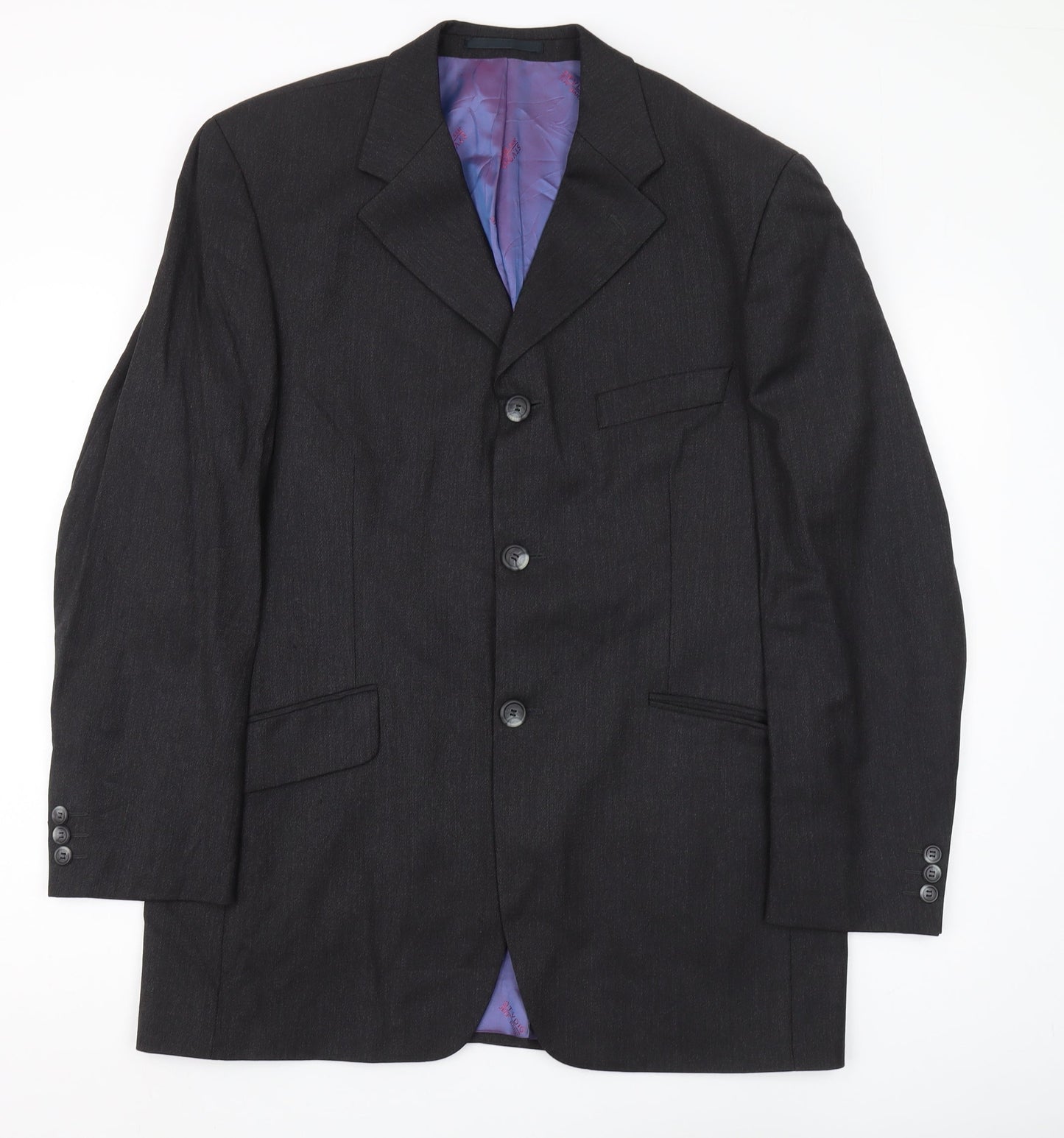 Mens UK Size 40 Jeff Banks Regular Black Suit Jacket