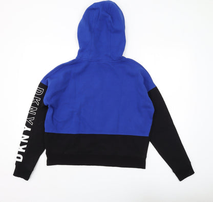 Unisex Adults UK Size XS DKNY Blue Pullover Hoodie