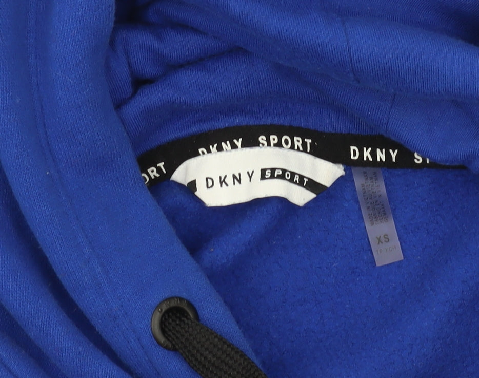 Unisex Adults UK Size XS DKNY Blue Pullover Hoodie