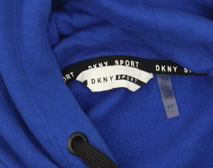Unisex Adults UK Size XS DKNY Blue Pullover Hoodie