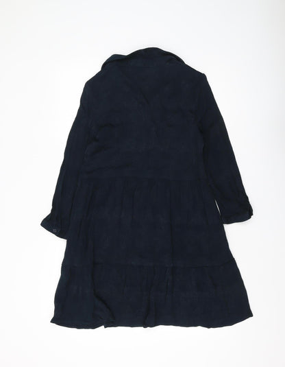 Hush Women's Black Collared Long Sleeve Dress Size 10