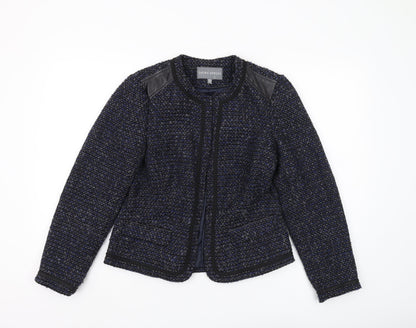 Laura Ashley Women's Blue Tweed Jacket Size 10