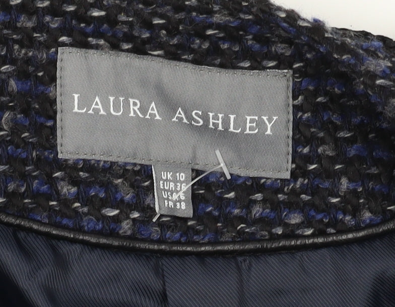 Laura Ashley Women's Blue Tweed Jacket Size 10