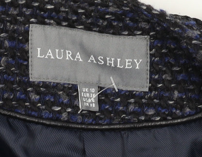 Laura Ashley Women's Blue Tweed Jacket Size 10