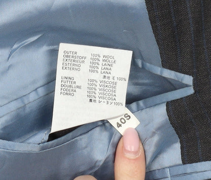 Mens UK Size 40 Aquascutum Regular Grey Suit Jacket