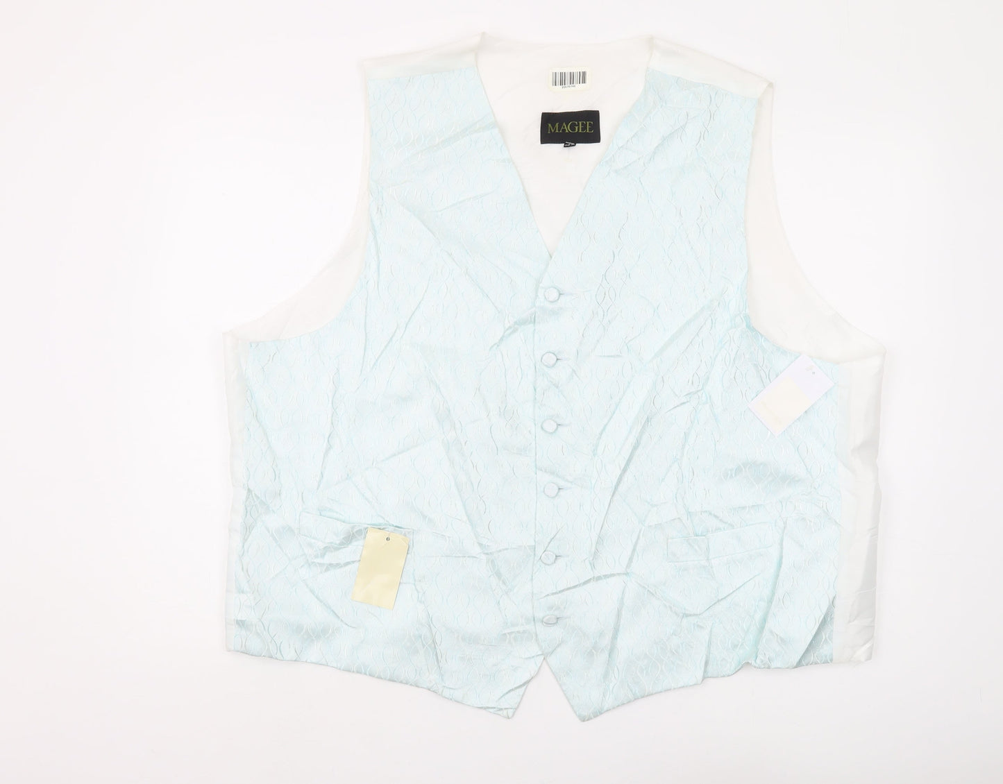 Mens UK Size 56 Magee Regular Blue Suit Waistcoat