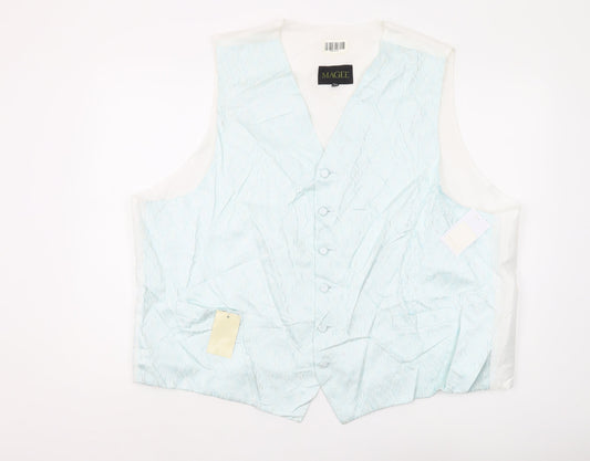 Mens UK Size 56 Magee Regular Blue Suit Waistcoat