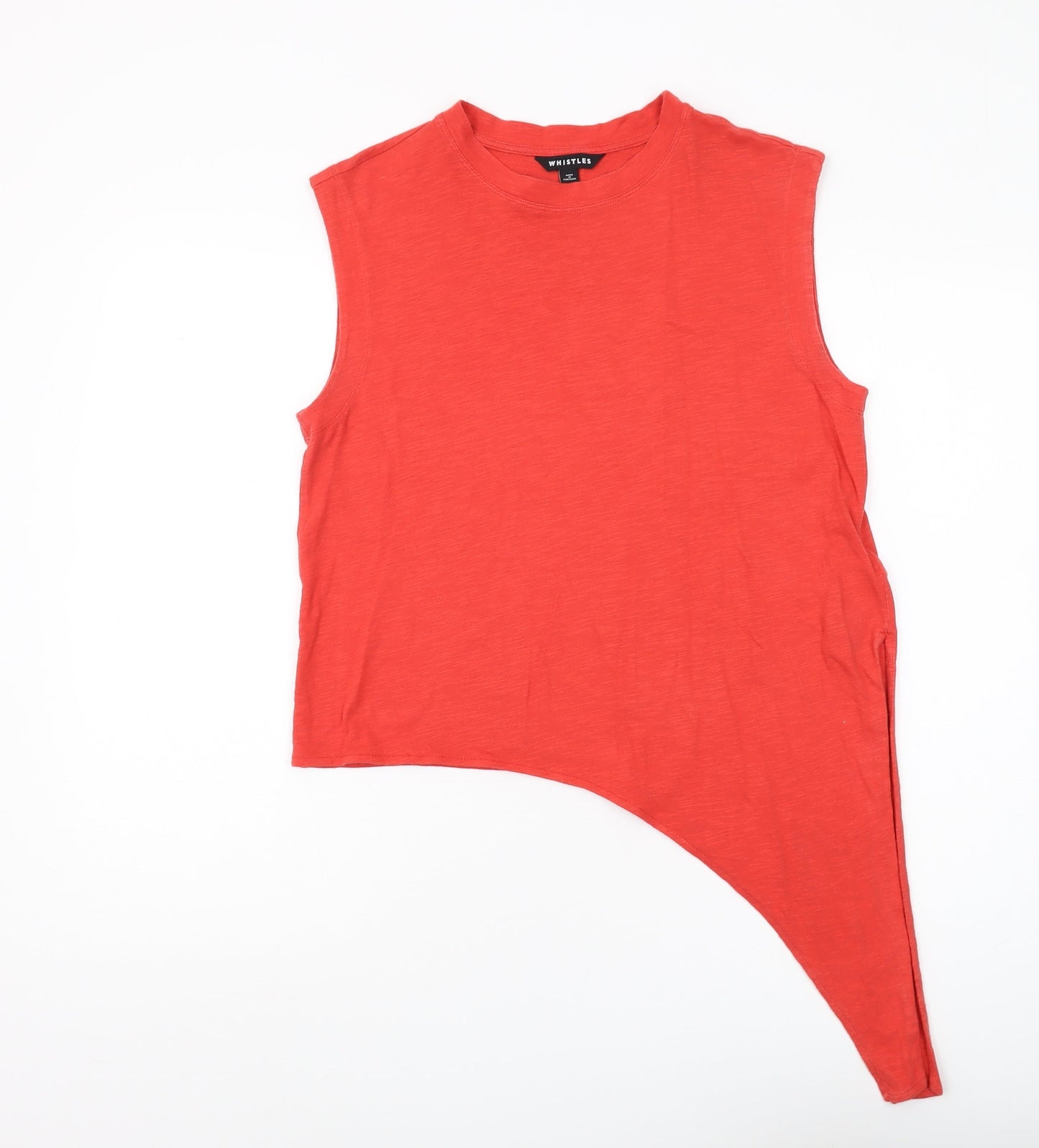 Womens UK Size S Whistles Red Asymmetrical T-Shirt