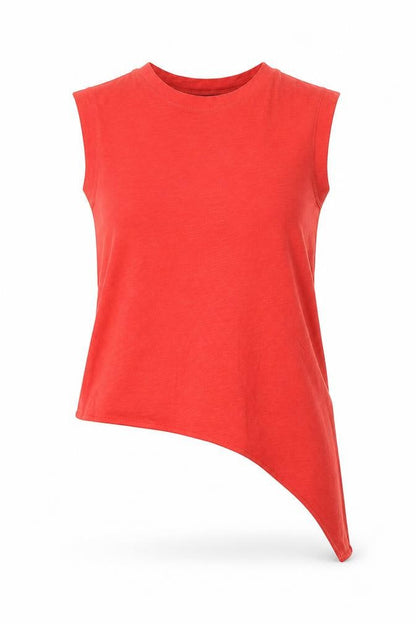 Womens UK Size S Whistles Red Asymmetrical T-Shirt