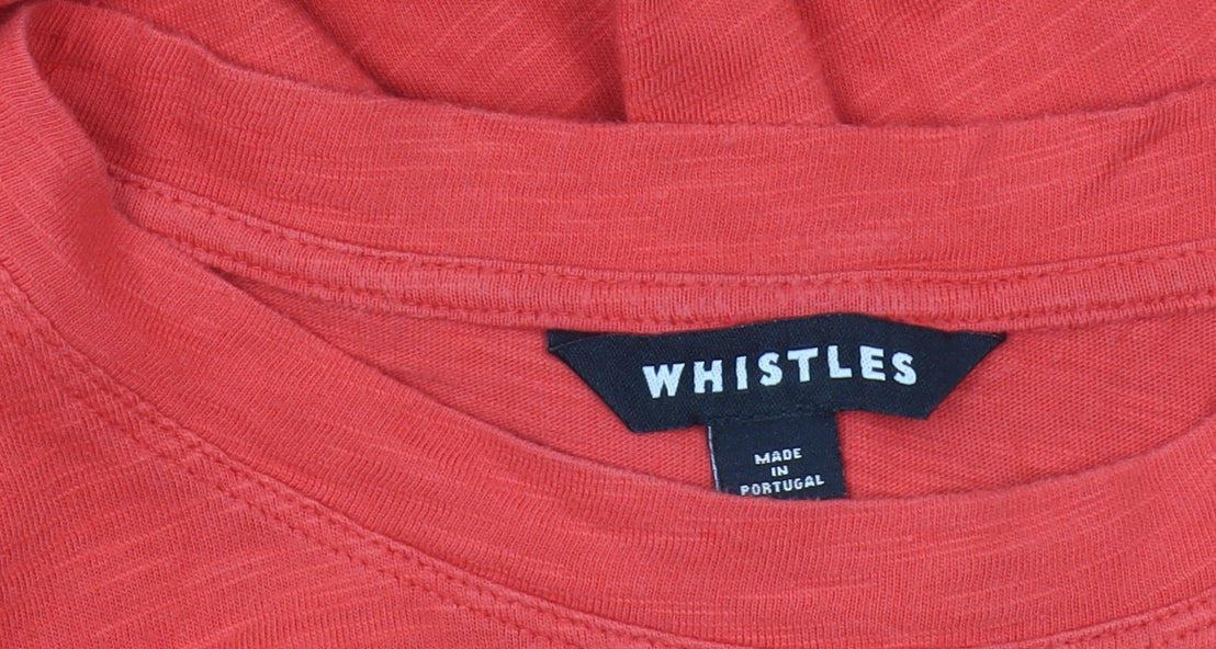 Womens UK Size S Whistles Red Asymmetrical T-Shirt