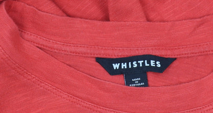 Womens UK Size S Whistles Red Asymmetrical T-Shirt