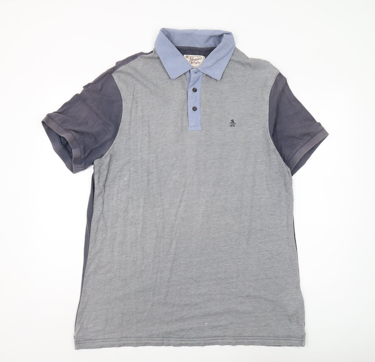 Penguin Men's Grey LT Cotton Polo Shirt
