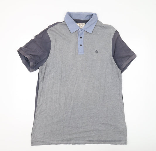 Penguin Men's Grey LT Cotton Polo Shirt