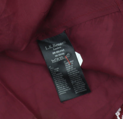 L.K. Bennett Women's Red Lace A-Line Dress, Size 12