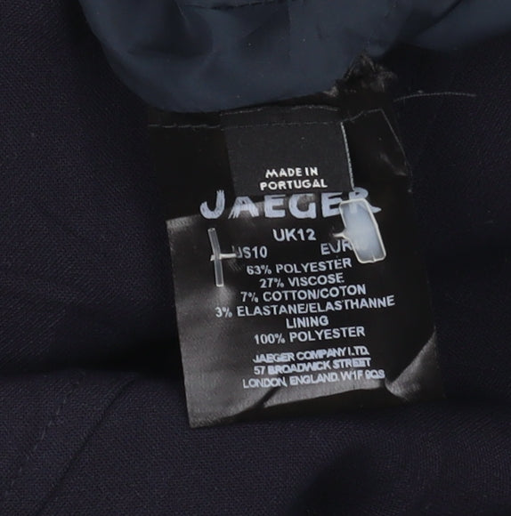 Jaeger Women's Blue Knee Length Pencil Skirt - Size 12