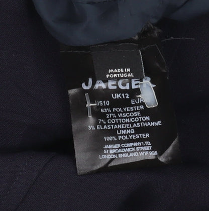 Jaeger Women's Blue Knee Length Pencil Skirt - Size 12