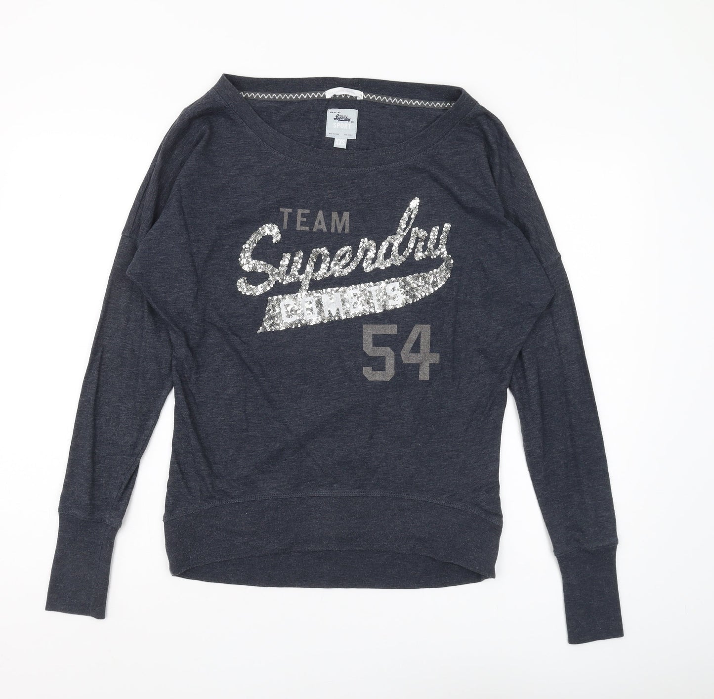 Womens UK Size 2XS Superdry Grey Jersey T-Shirt