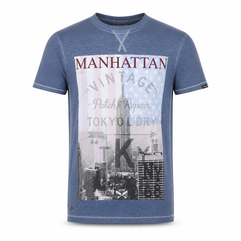 Mens UK Size S Tokyo Laundry Blue  T-Shirt