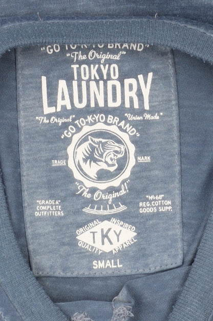 Tokyo Laundry Men's Blue Graphic T-Shirt Size S