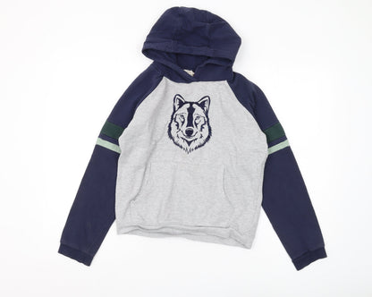 Mountain Warehouse Boys Grey Animal Hoodie 13 Years