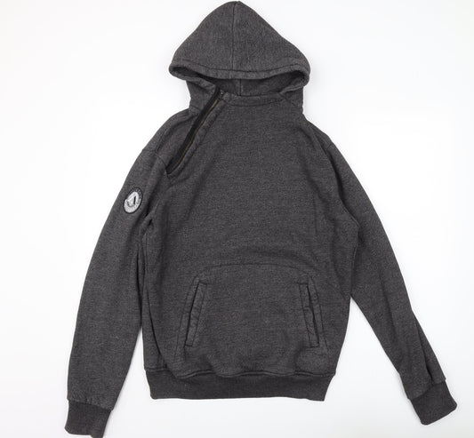 Superdry Men's Grey Pullover Hoodie M with Logo