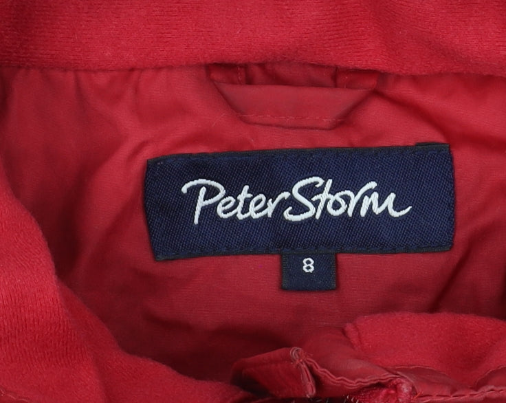Womens UK Size 8 Peter Storm Red Rain Coat