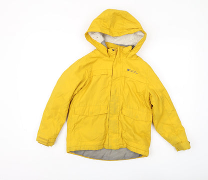 Mountain Warehouse Boys Yellow Parka 7-8 Years Hooded Jacket