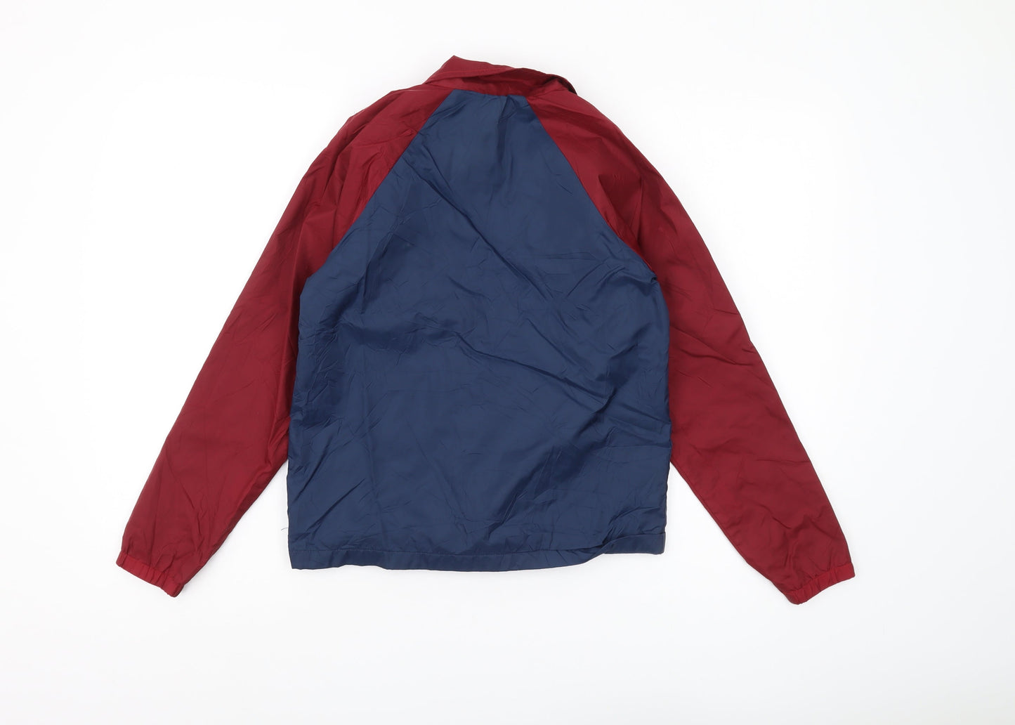 Vans Boys Red Blue Colourblock Jacket Small Nylon