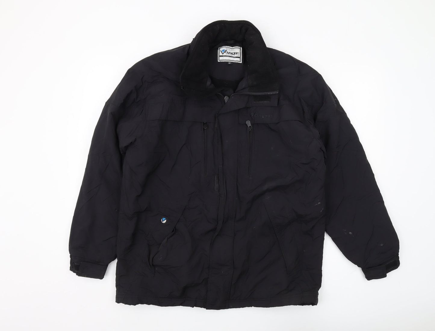 Mens UK Size M Voyager Industries Black Parka Coat