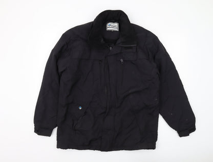 Mens UK Size M Voyager Industries Black Parka Coat